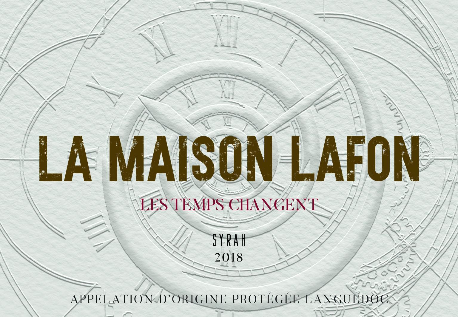 LA MAISON LAFON Les Temps Changent 2018 rouge FR BIO 01
